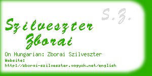 szilveszter zborai business card